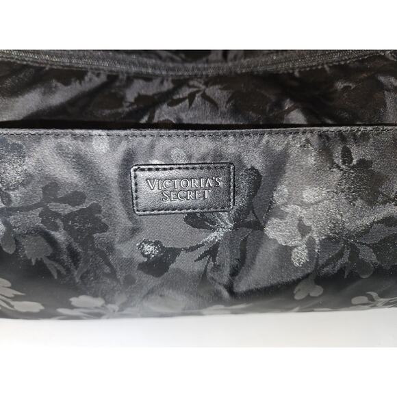 New! Victoria’s Secret VS Black Duffle Gym Bag Tote Weekender $60 - Picture 2 of 11